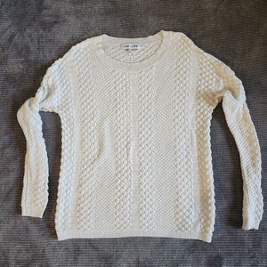 John And Jenn Womens Ivory Textured Sweater, Sz XS, Longsleeve Anthropologie